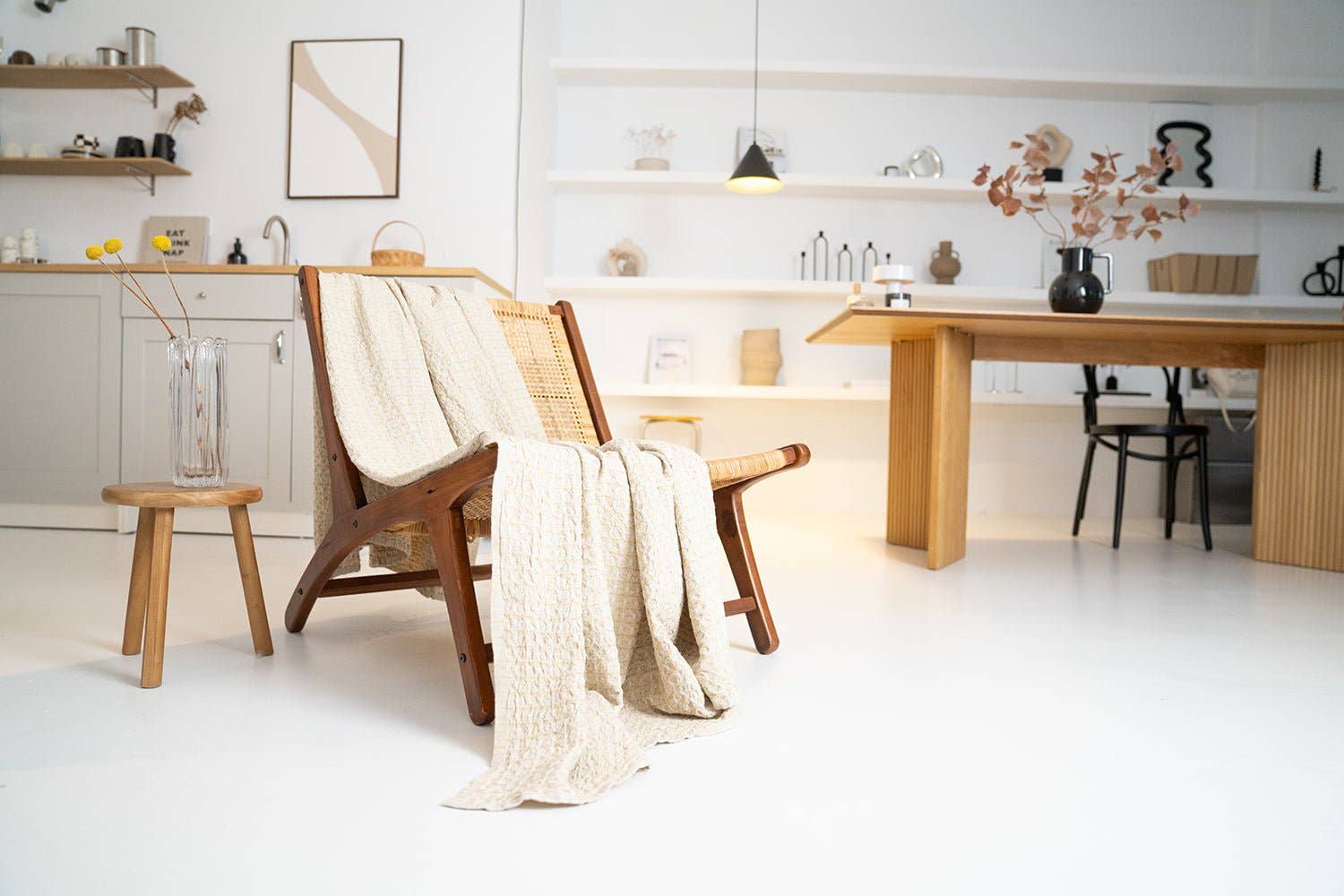 September Linen Plaid Throw Blanket W01 - Magnolia Lane co. Home + Garden + Gift