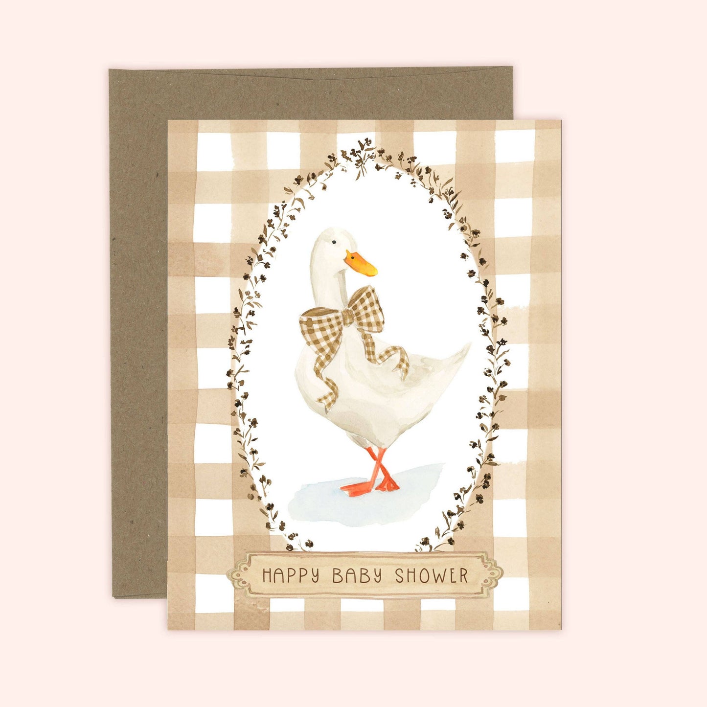 Plaid Baby Shower Card | Goose Card