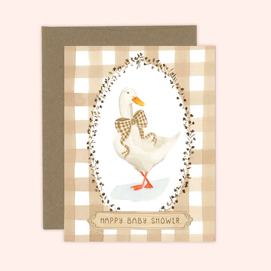 Plaid Baby Shower Card | Goose Card