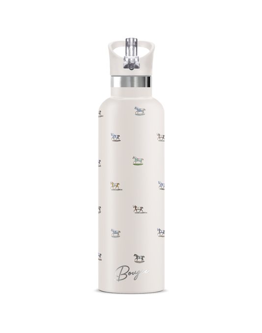 Veredus | Cream Horse Motif Equestrian Insulated Bottle