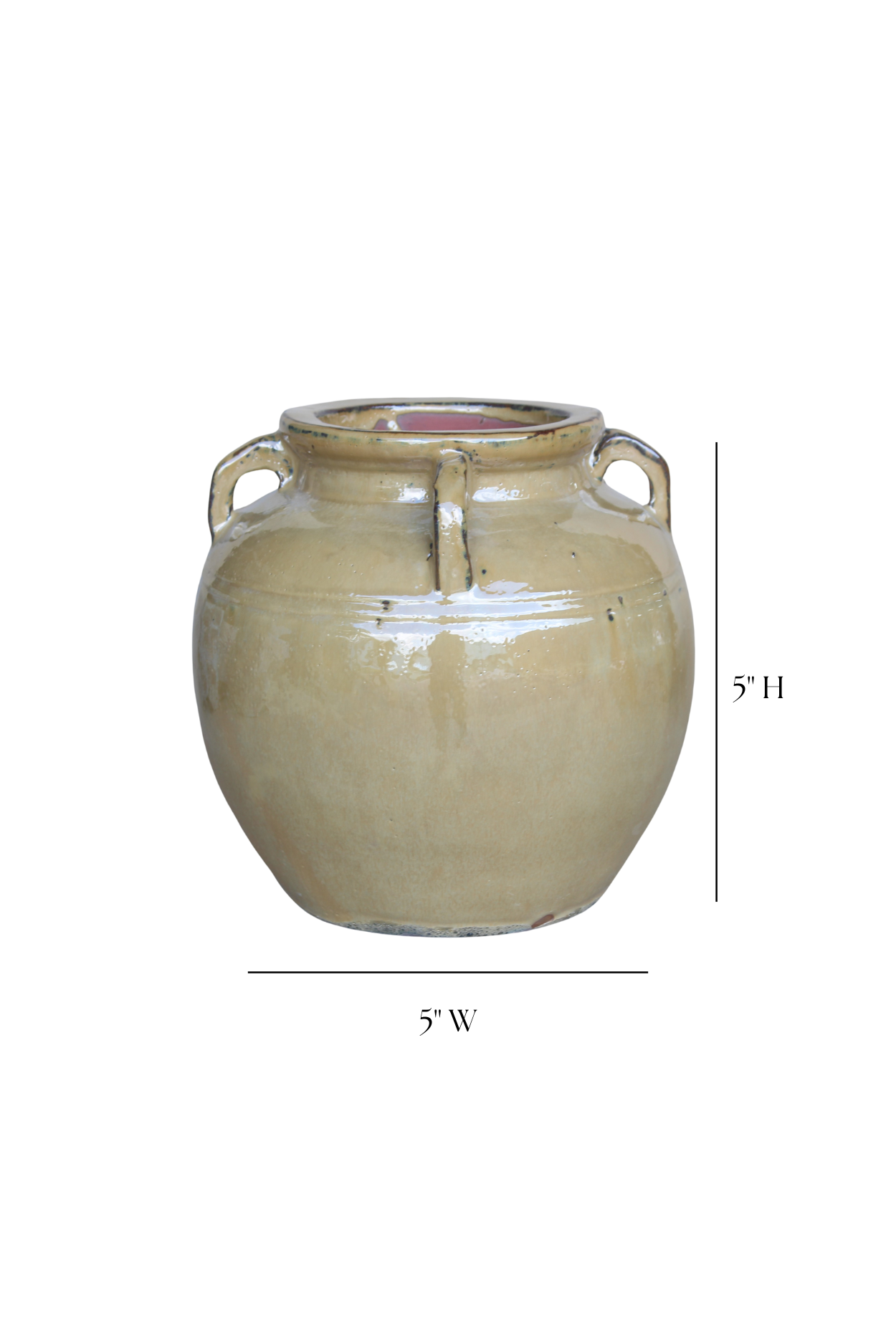 Chevalier Cream Glazed Vase With Handles