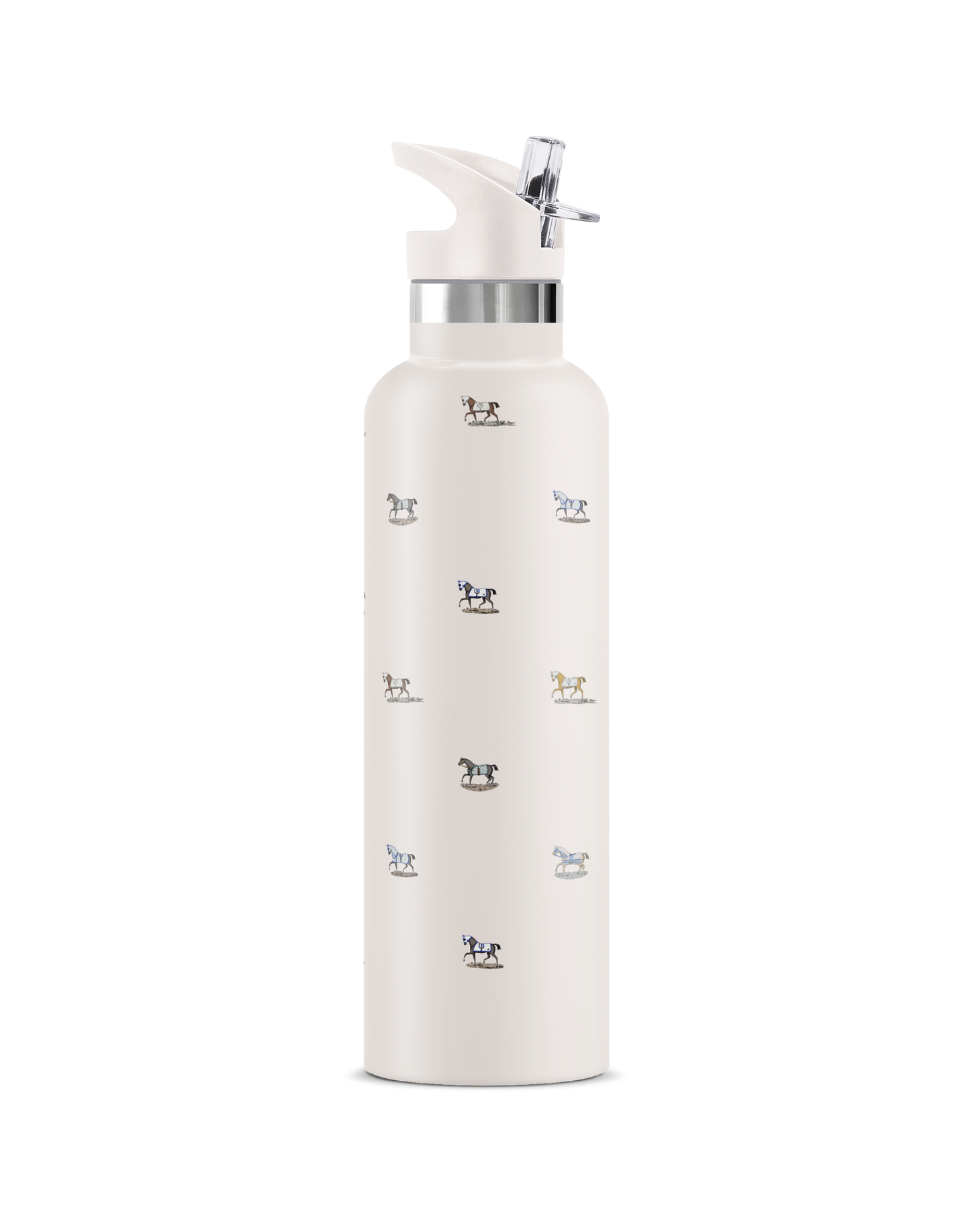 Veredus | Cream Horse Motif Equestrian Insulated Bottle