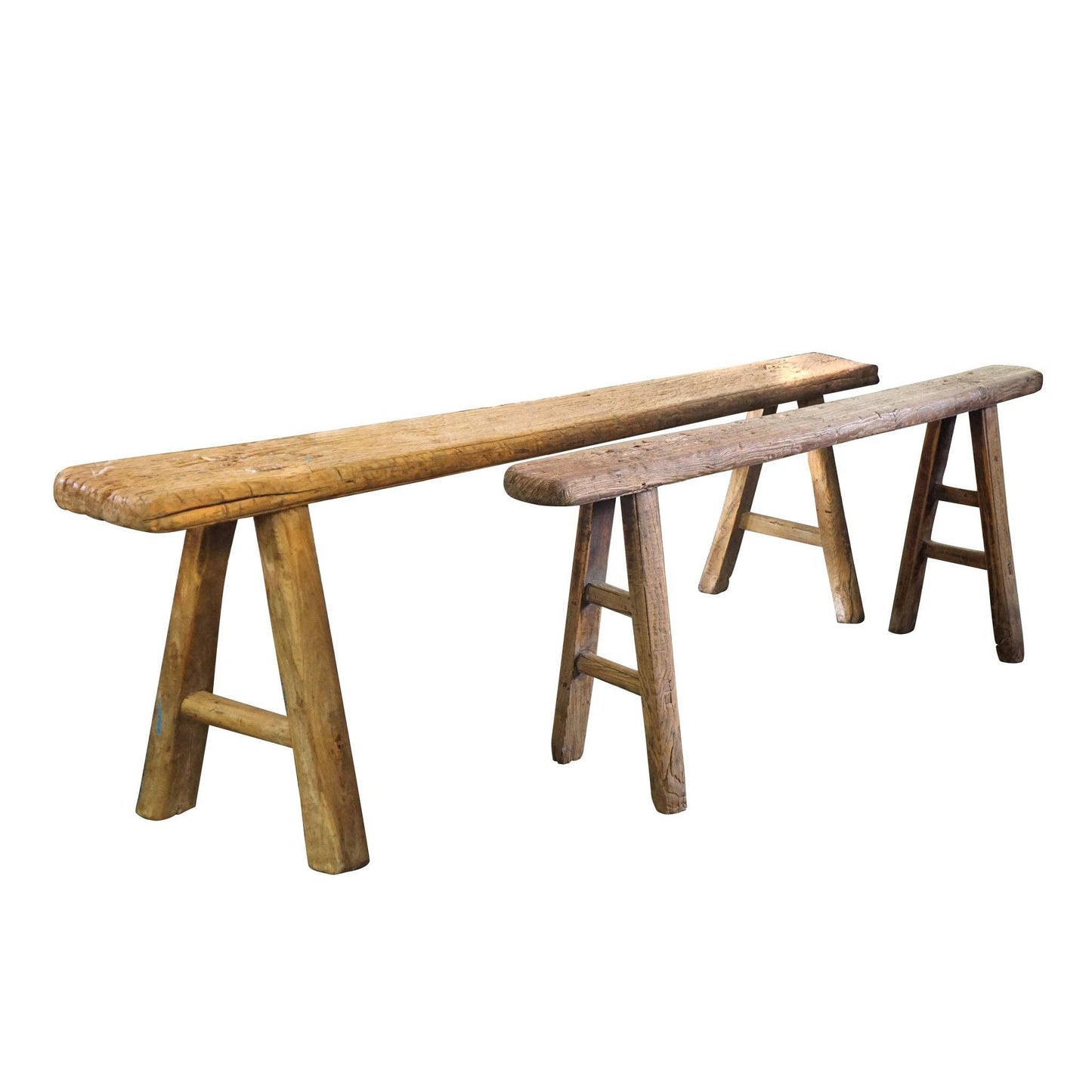 Antique Skinny Wooden Bench, Size 45-55 in - Magnolia Lane co. Home + Garden + Gift