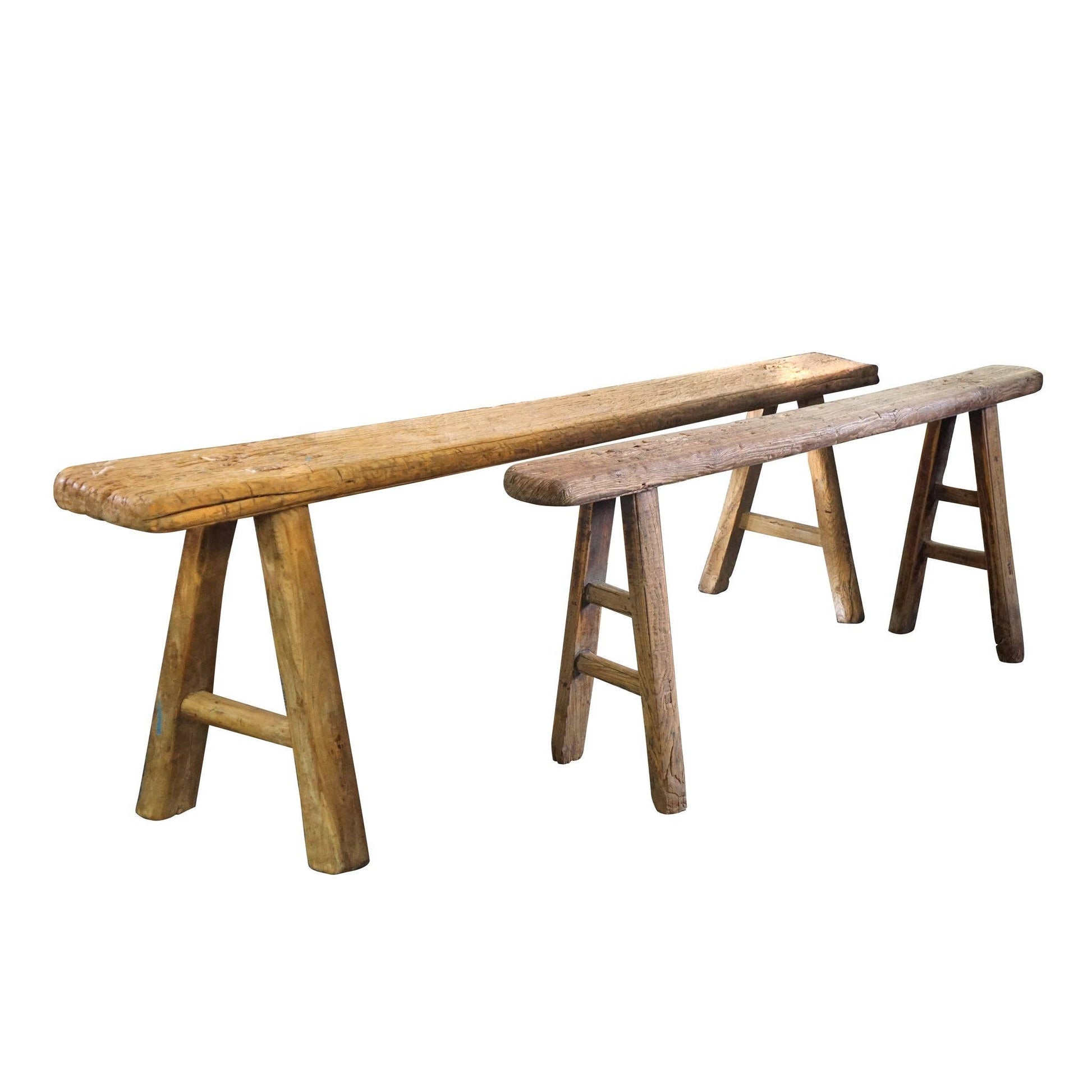 Antique Skinny Wooden Bench, Size 45-55 in - Magnolia Lane co. Home + Garden + Gift