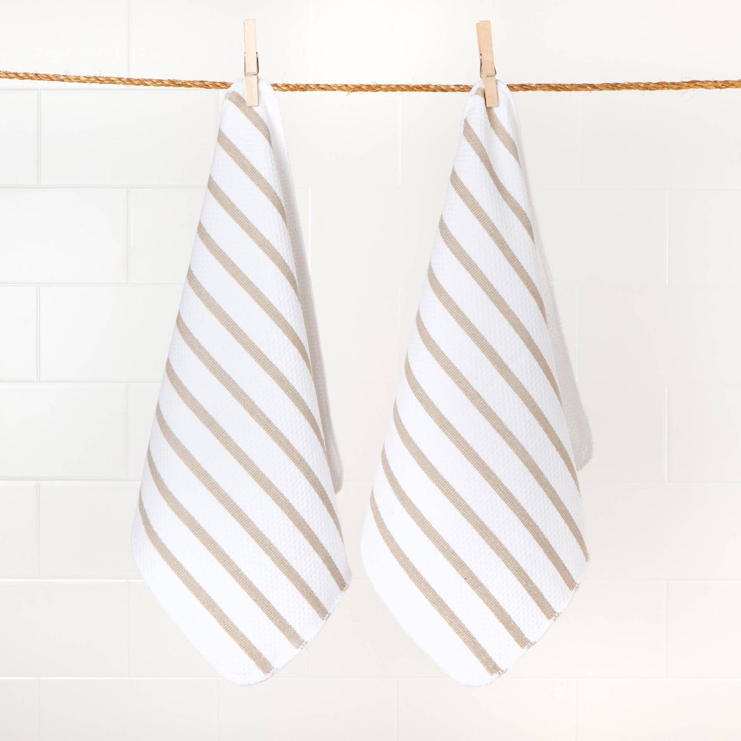 Basketweave Sandstone Dishcloths Set of 2