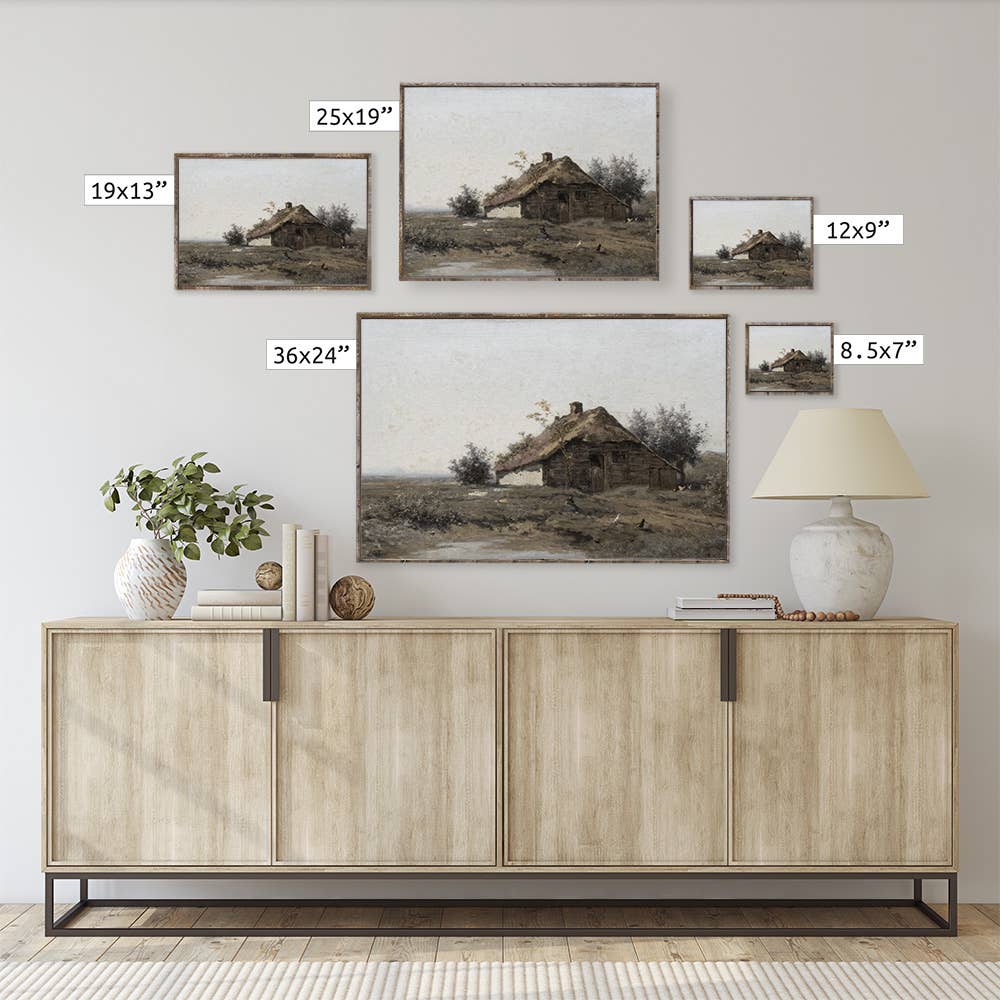 Vintage Cottage Framed | Vintage Landscape Framed A135