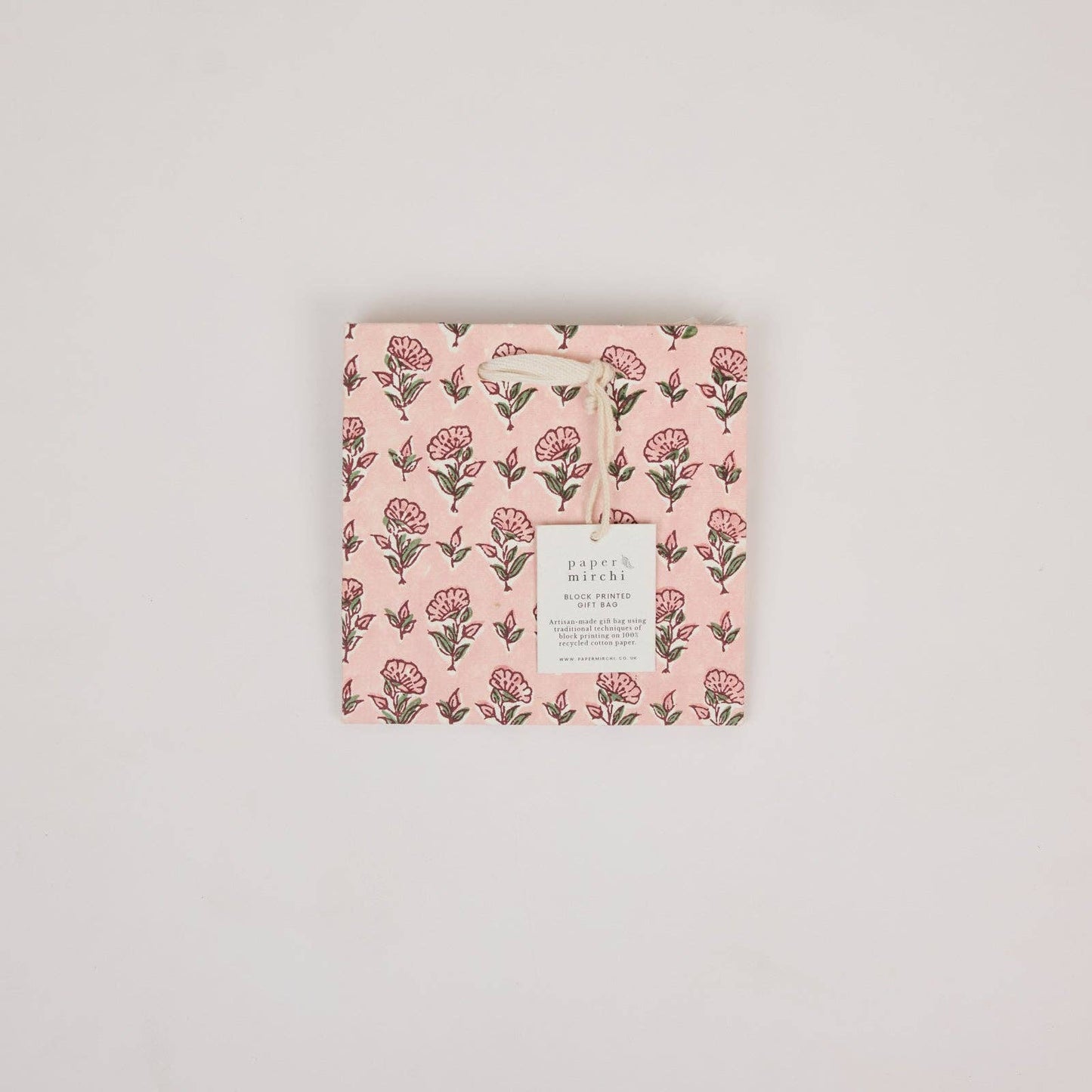 Block Printed Gift Bags (Small) - Blush Refresh - Magnolia Lane co. Home + Garden + Gift