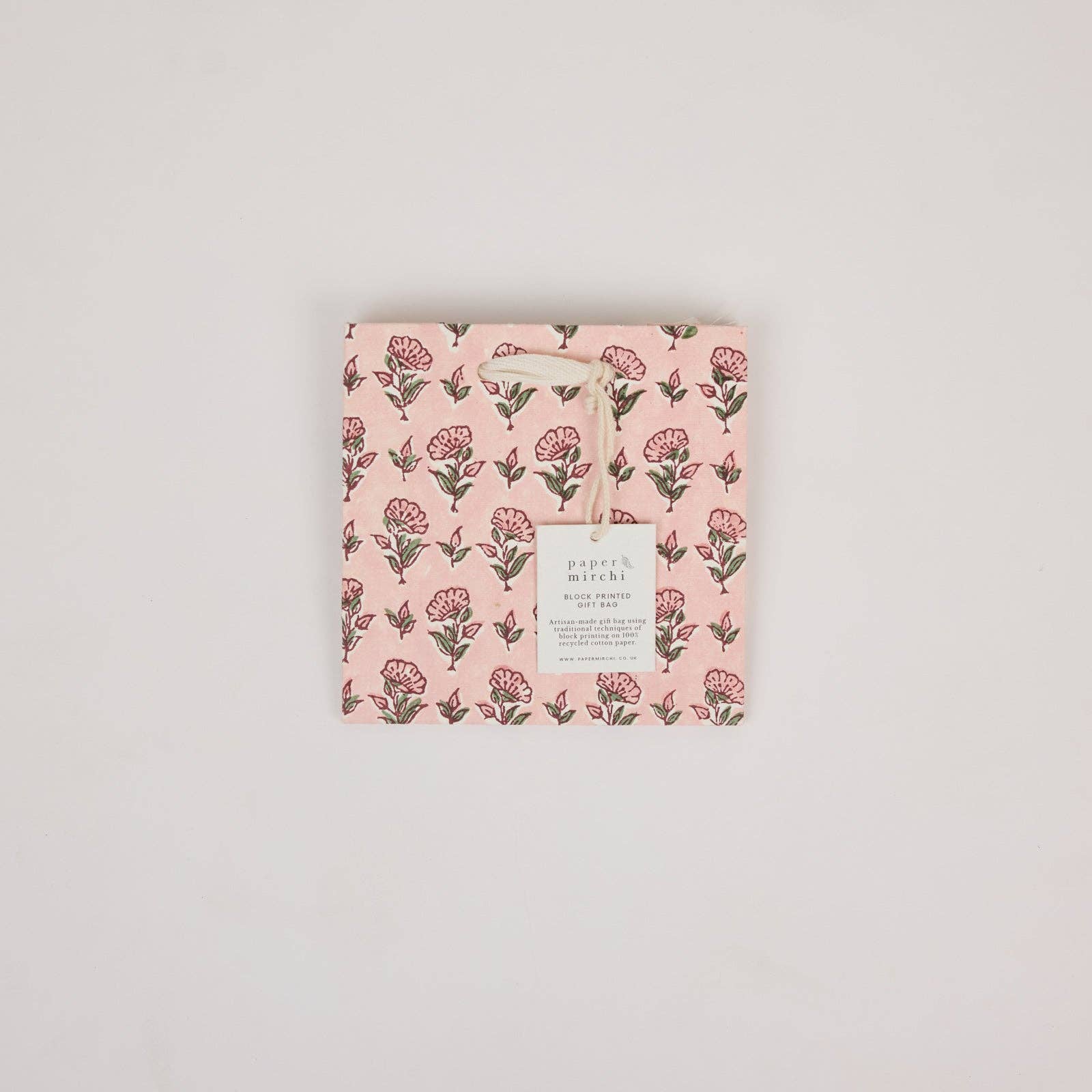 Block Printed Gift Bags (Small) - Blush Refresh - Magnolia Lane co. Home + Garden + Gift
