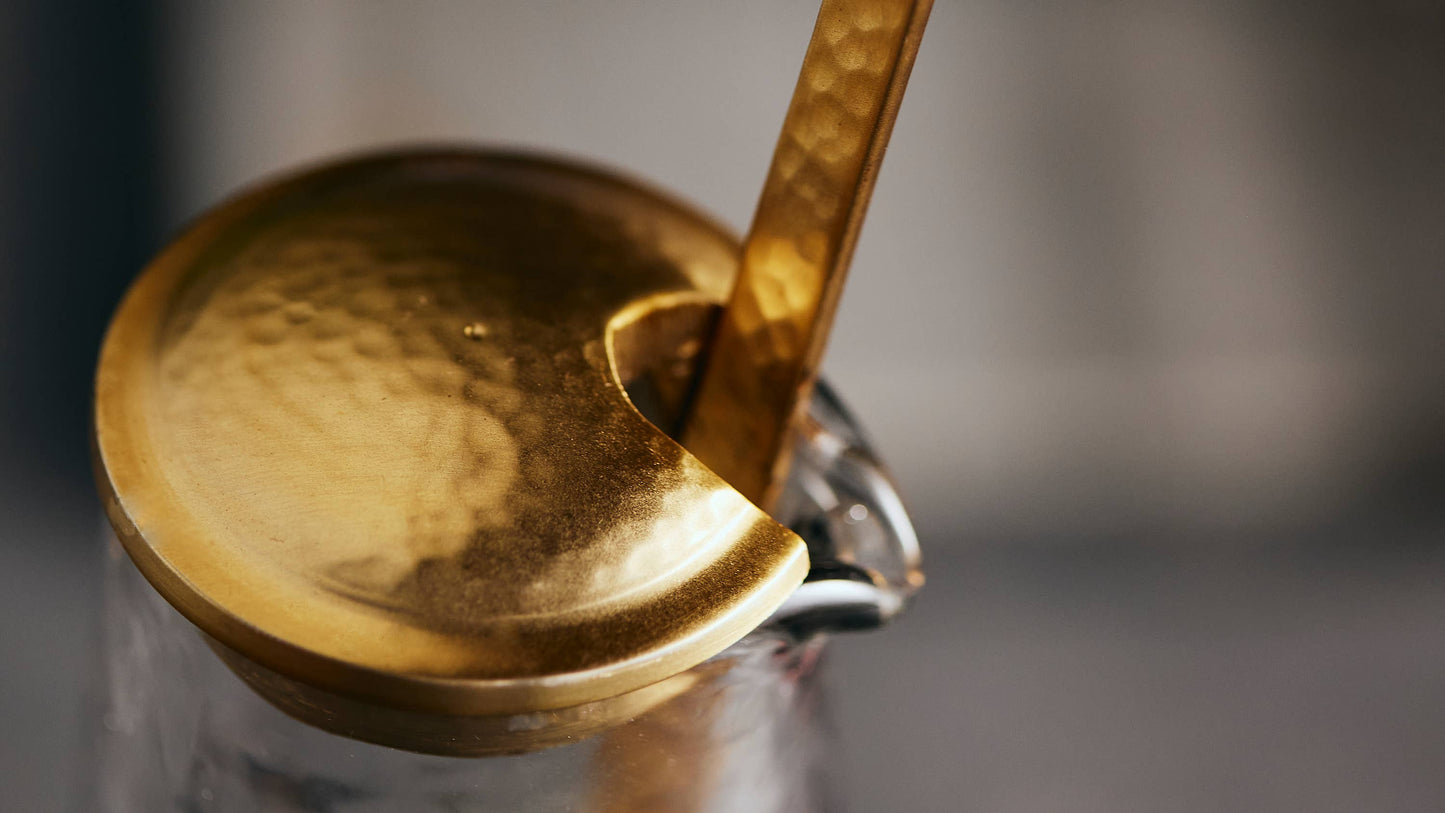 Pebbled Large Carafe with Spoon Set