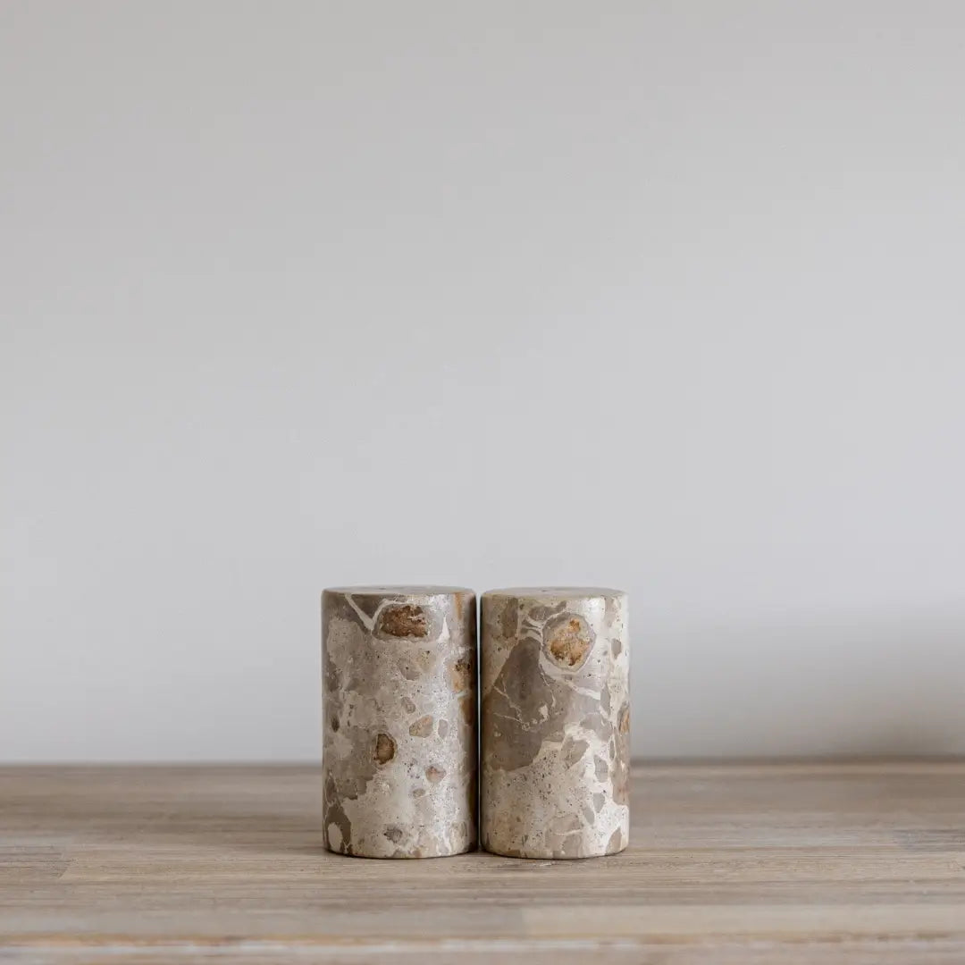 Chocolate Marble Salt & Pepper Shakers