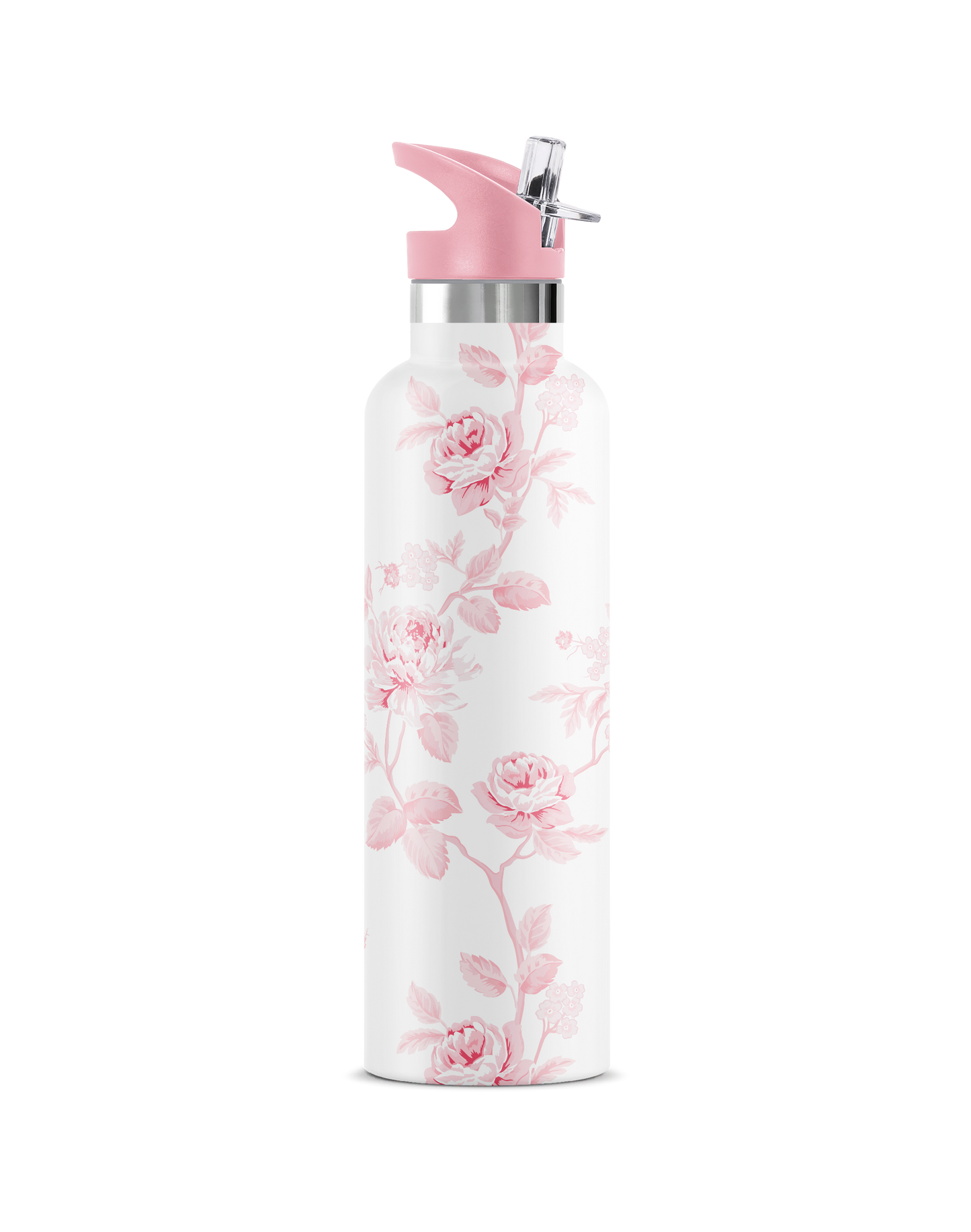 Blush | Pink Rose Bridal Insulated Water Bottle 25oz