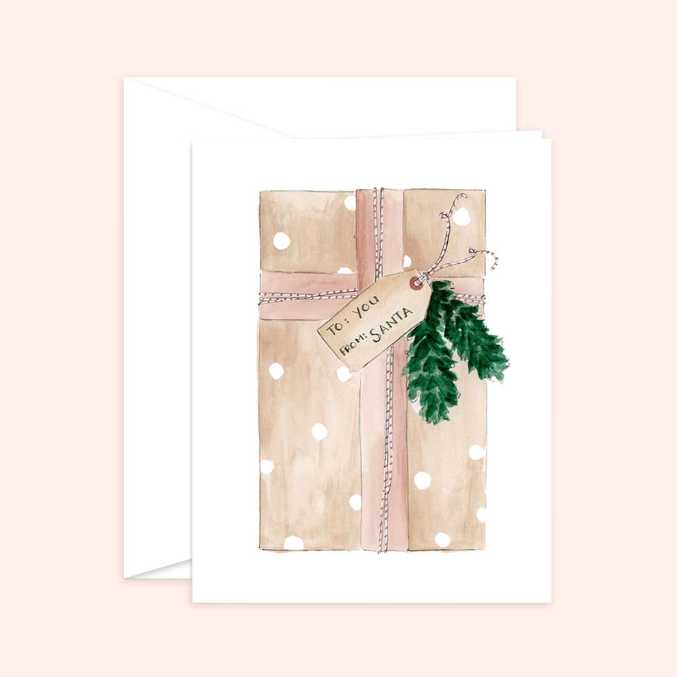 To you, from Santa - Christmas Holiday Greeting Card