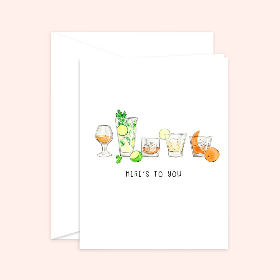 Here's to you! Cocktail Greeting Card - Celebration - Magnolia Lane co. Home + Garden + Gift