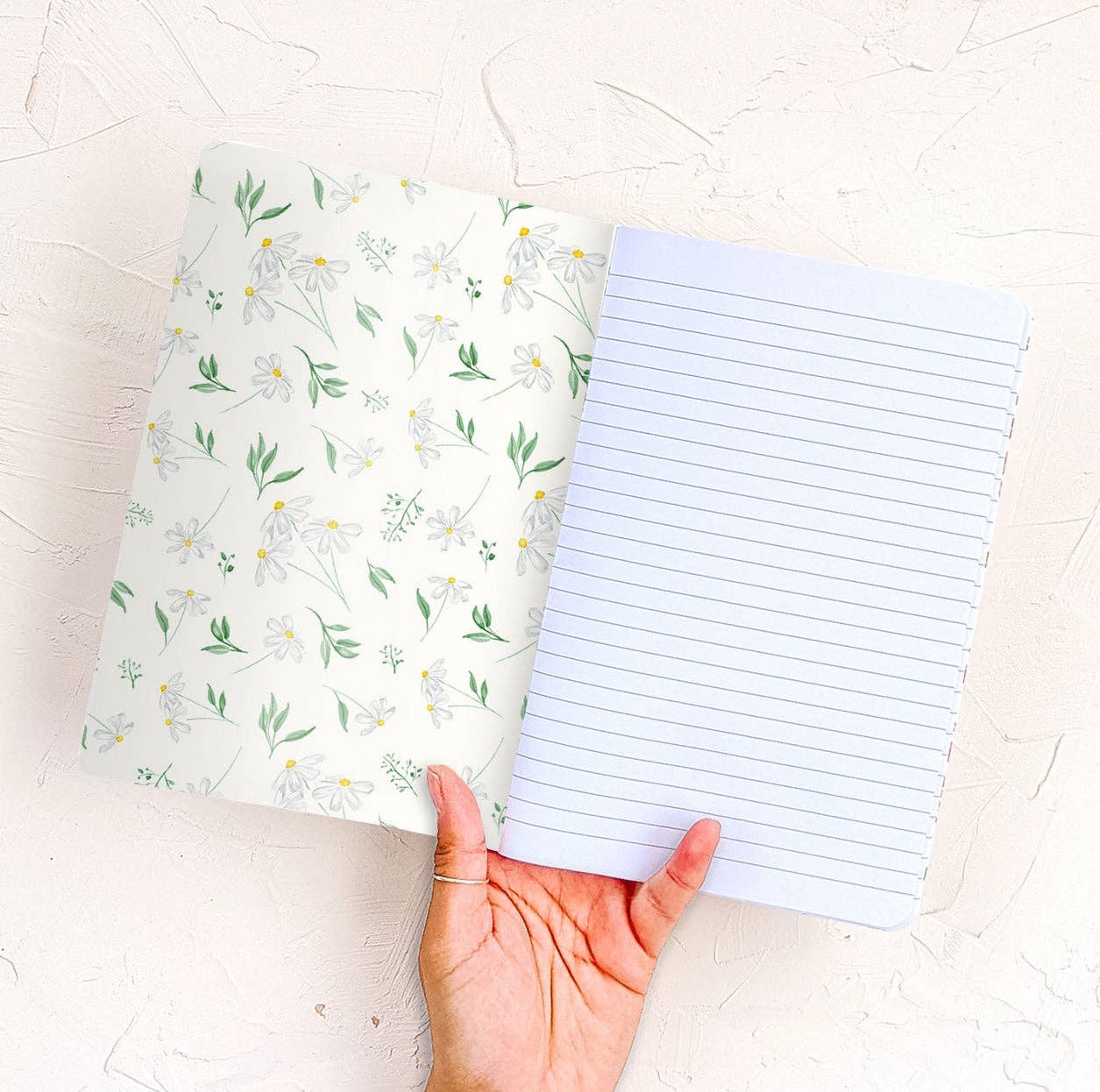 Daisies Floral Notebook - 48 Lined Pages