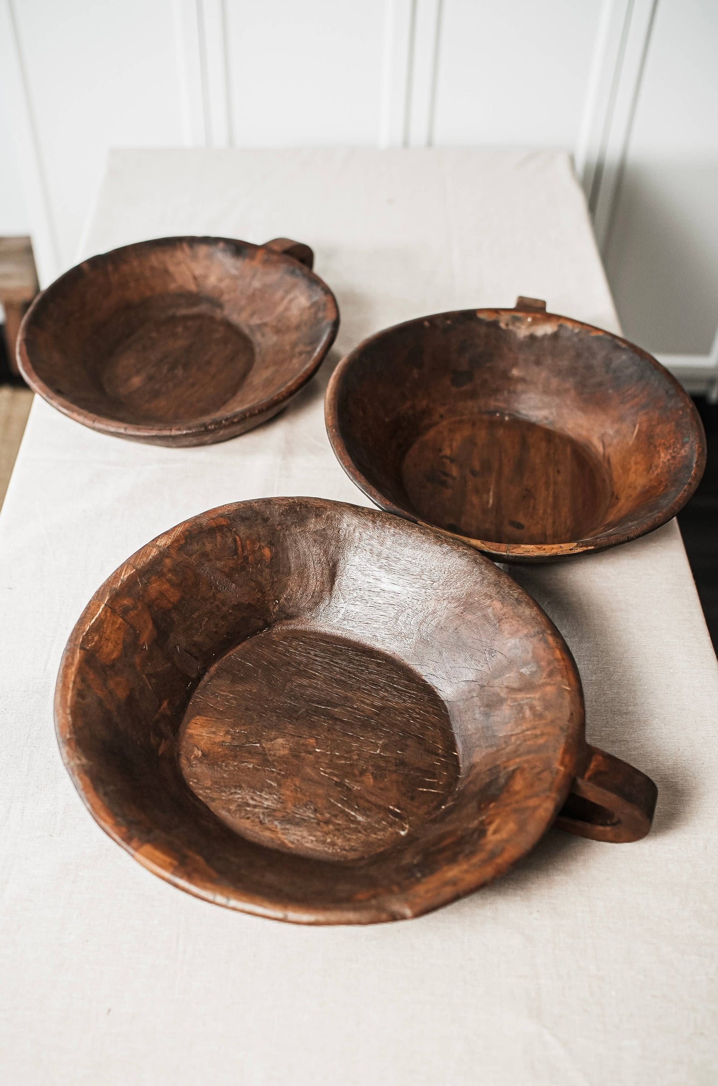 Large Vintage Wooden Bowl 