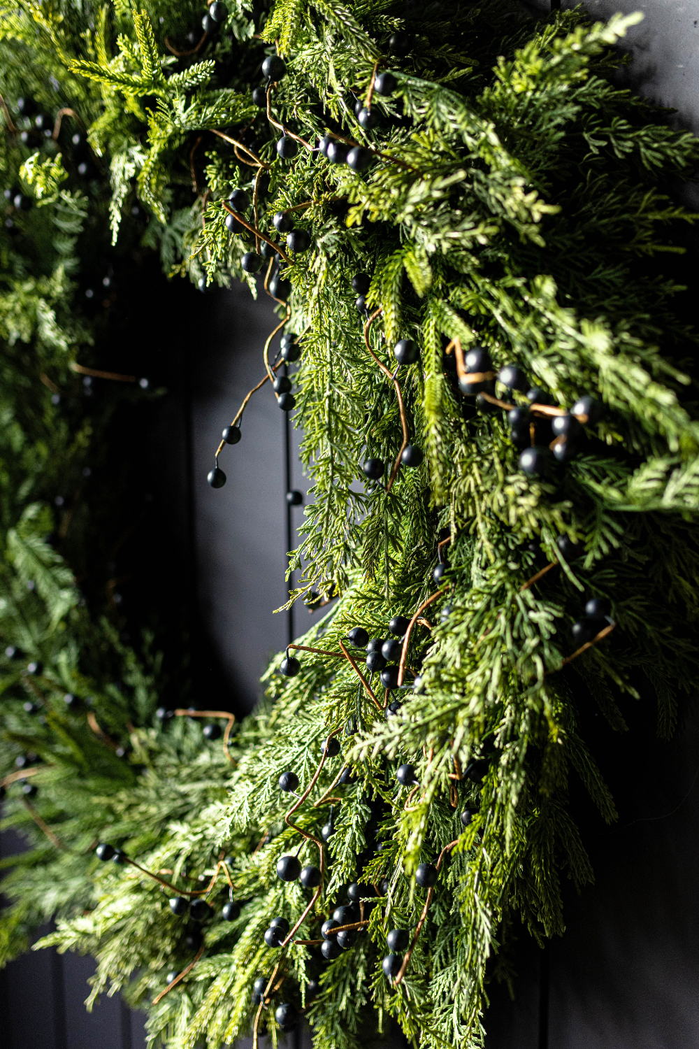 Blue Plum Berry Norfolk Cypress Real Touch Collection