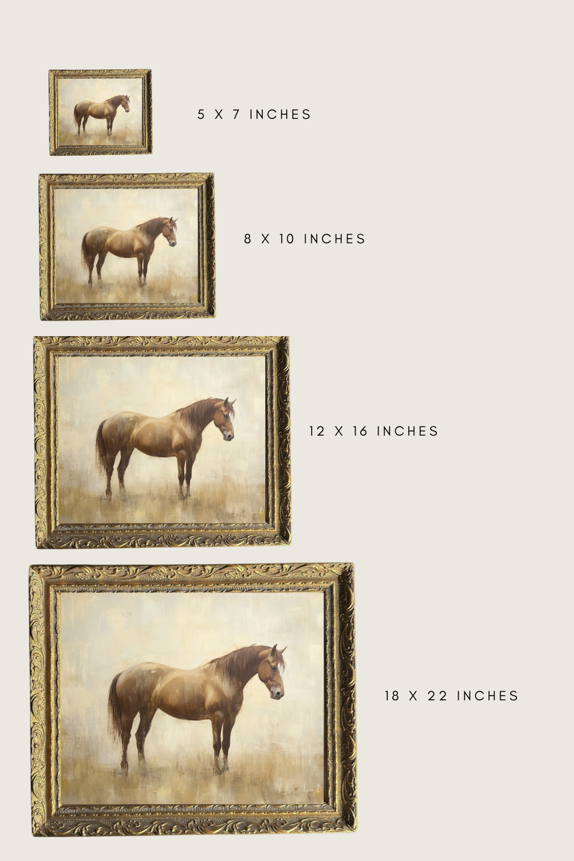 Vintage Dried Flower Pot | French Country Brass Gold Framed Art