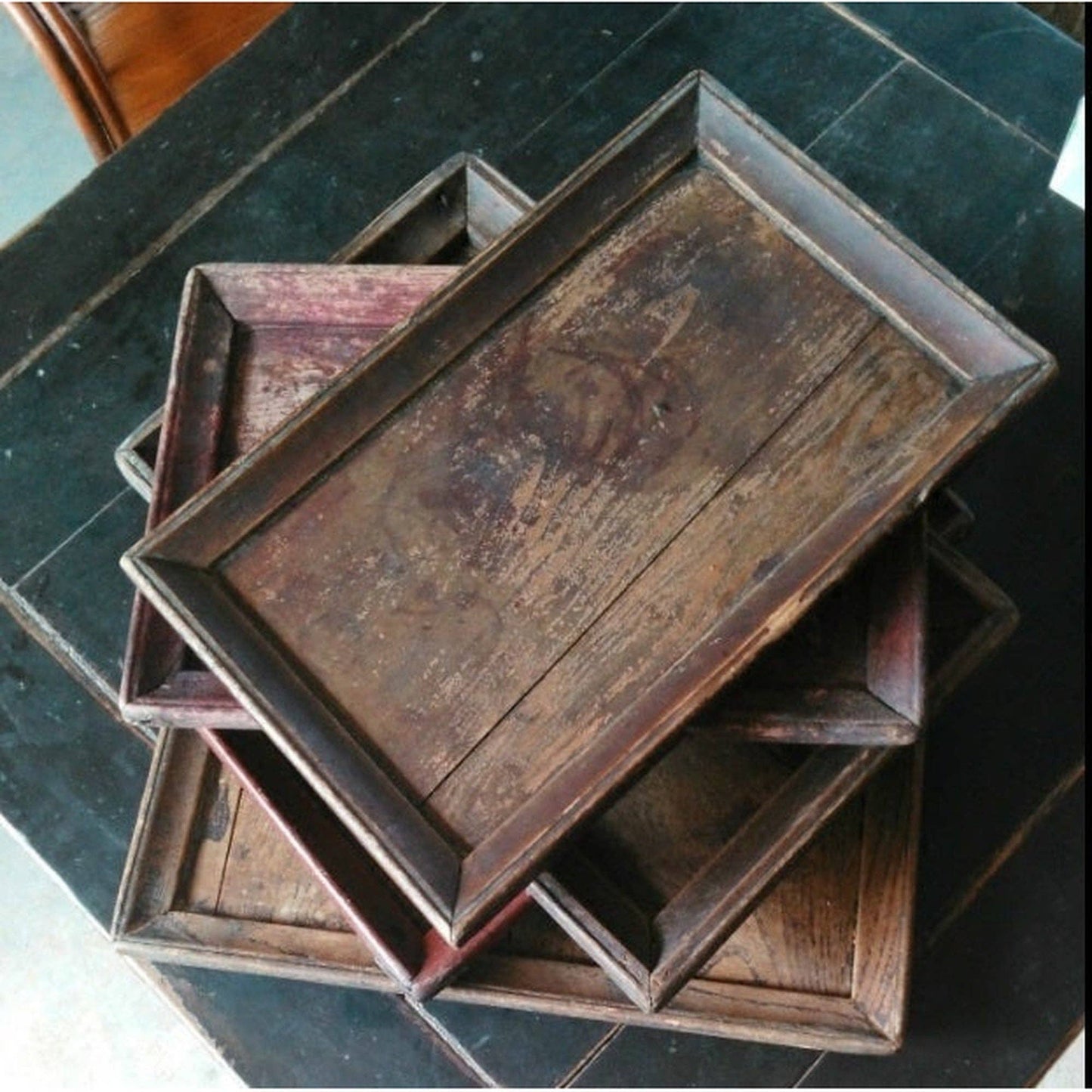 Vintage Wooden Tray, Size May Vary - Magnolia Lane co. Home + Garden + Gift