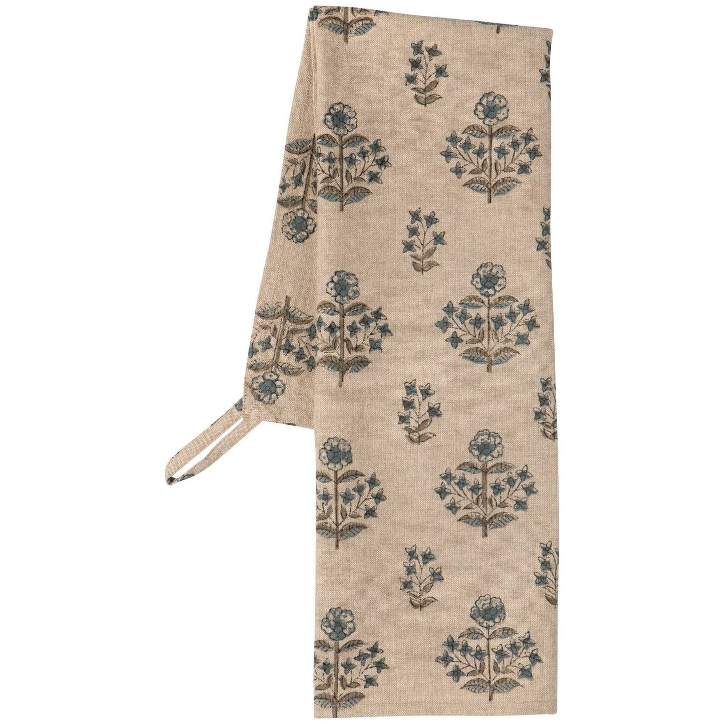 Heirloom Salvia Block Print Dishtowel