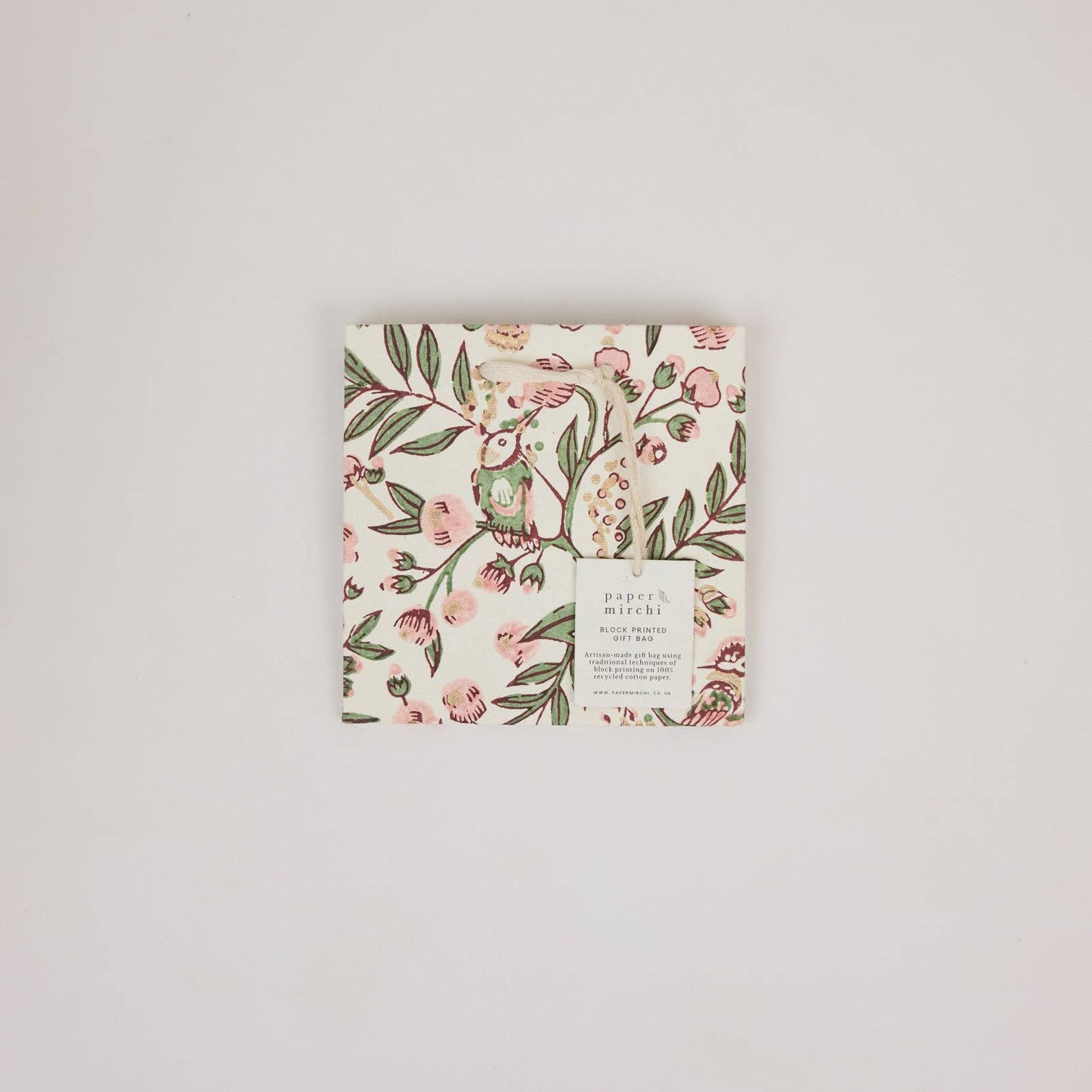 Block Printed Gift Bags (Small) - Blush Refresh - Magnolia Lane co. Home + Garden + Gift
