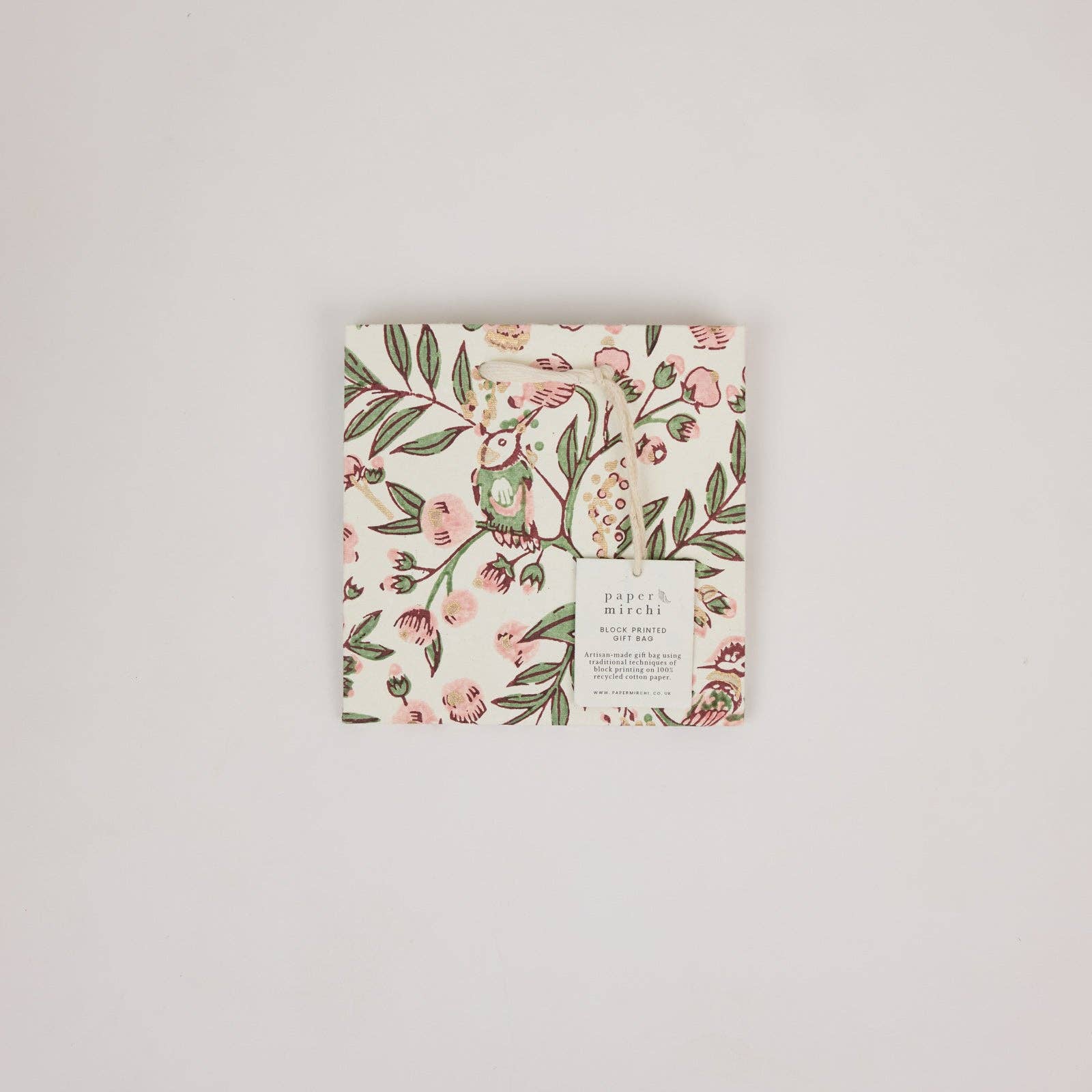 Block Printed Gift Bags (Small) - Blush Refresh - Magnolia Lane co. Home + Garden + Gift