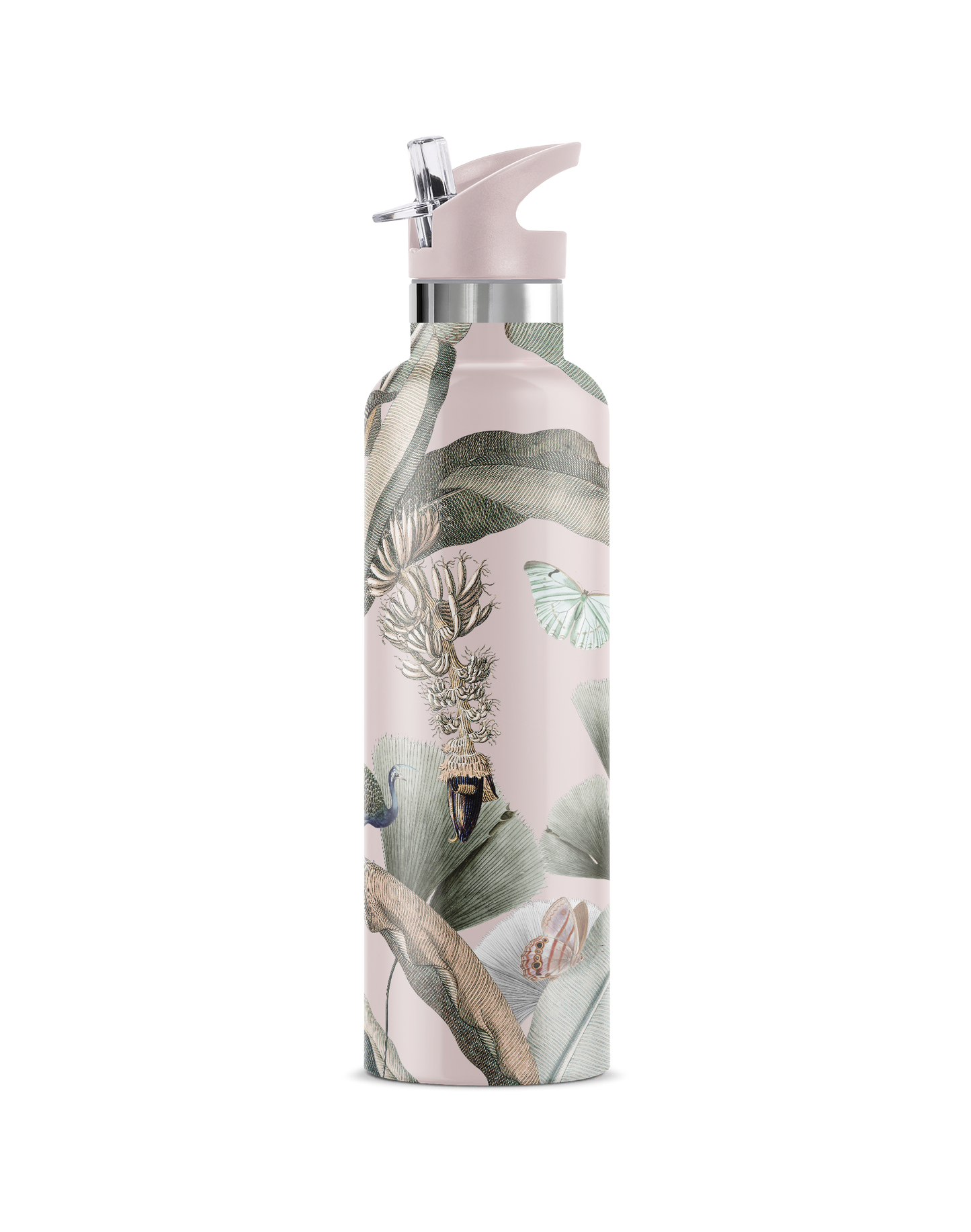 Tropique | Vintage Peacock & Palm Insulated Water Bottle 25o