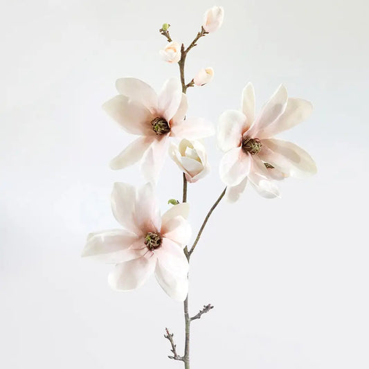 Blush Magnolia Blossom Branch 35"