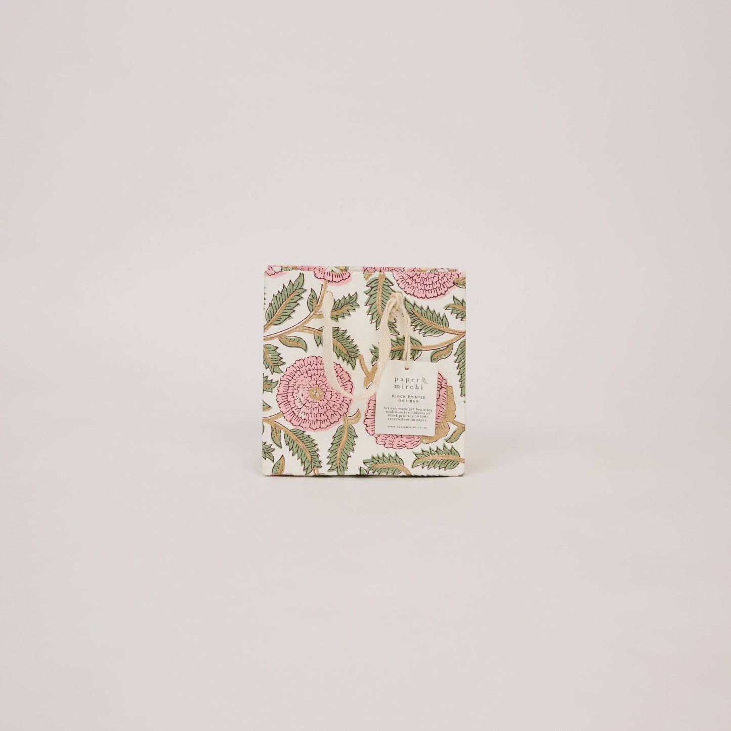 Block Printed Gift Bags (Small) - Blush Refresh - Magnolia Lane co. Home + Garden + Gift