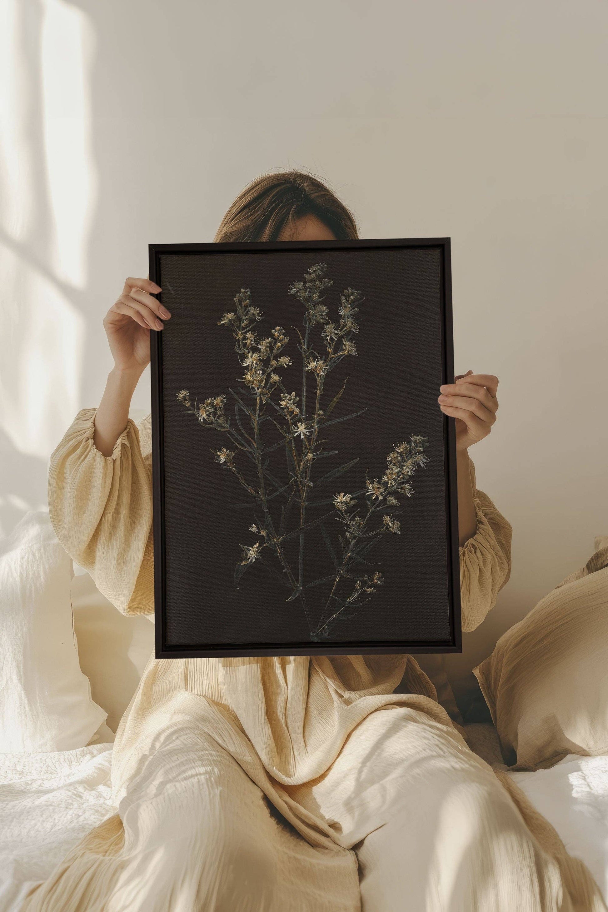 FLEUR D'ARGENT, , canvas wall art print - Magnolia Lane co. Home + Garden + Gift