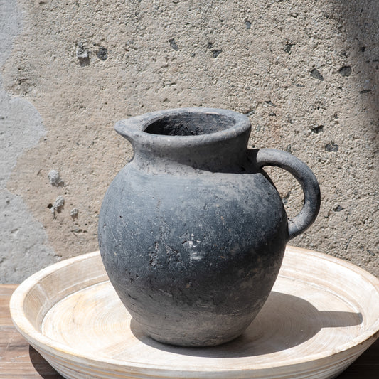 9" CHARCOAL PITCHER VASE