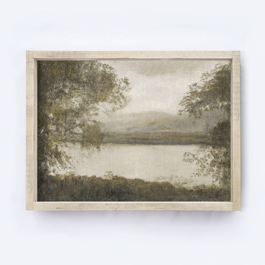 Vintage Landscape Wood Sign | Landscape Wall Art A153
