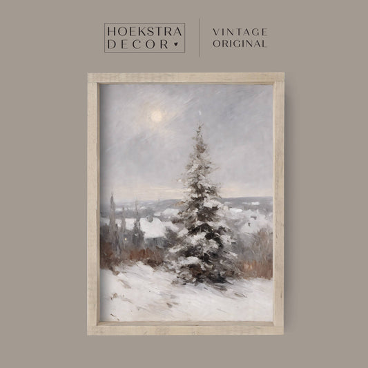 Vintage Snowy Christmas Tree  | Vintage Print A246