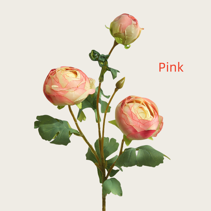 Artificial rose flowers,3 heads,dried looking,faux flowers