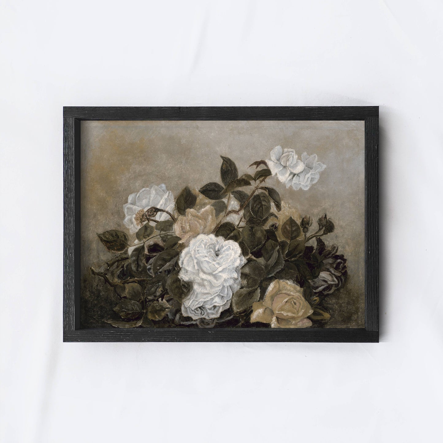 Vintage Flower Painting | Vintage Framed Art A271
