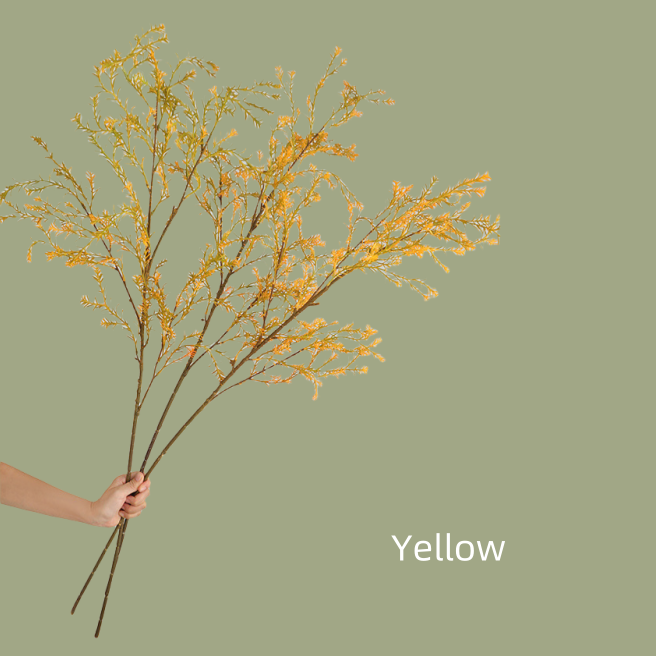 Artificial Golden willow branches Faux leaves Willow stem
