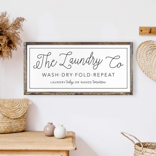 The Laundry Co Wood Sign - Magnolia Lane co. Home + Garden + Gift