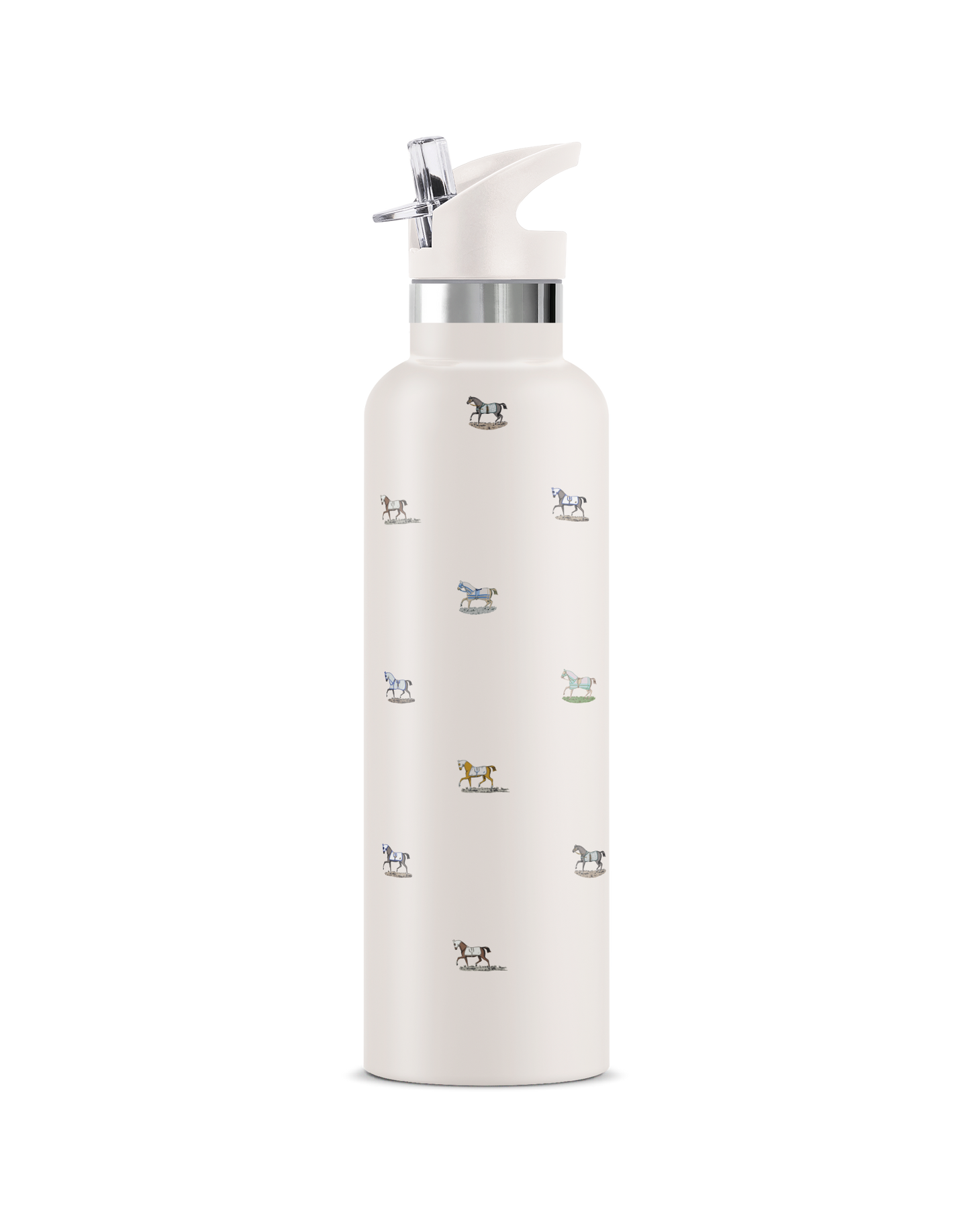 Veredus | Cream Horse Motif Equestrian Insulated Bottle