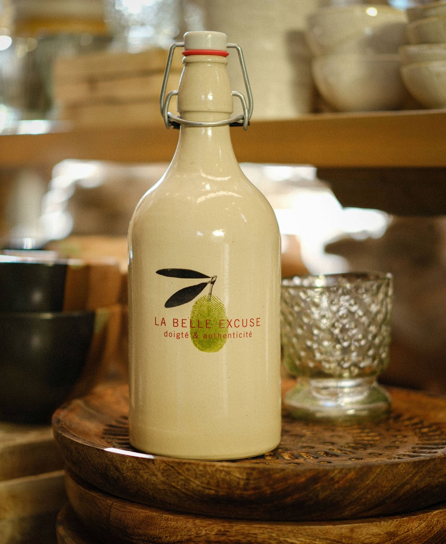 Ceramic Cruet, Extra Virgin Green Olive Oil 500ml