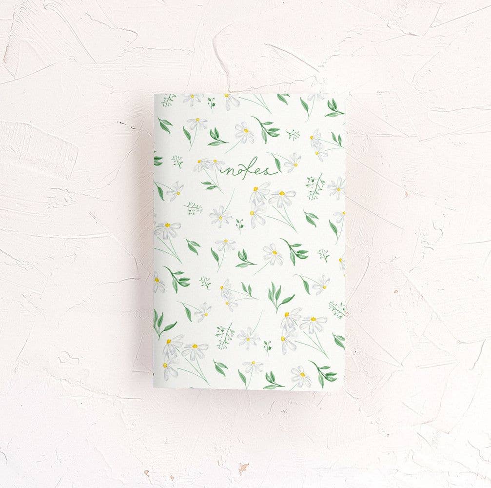 Daisies Floral Notebook - 48 Lined Pages