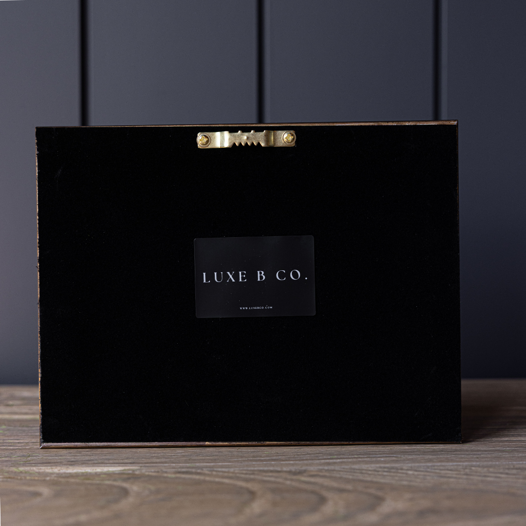 Vintage Dried Flower Pot | French Country Brass Gold Framed Art