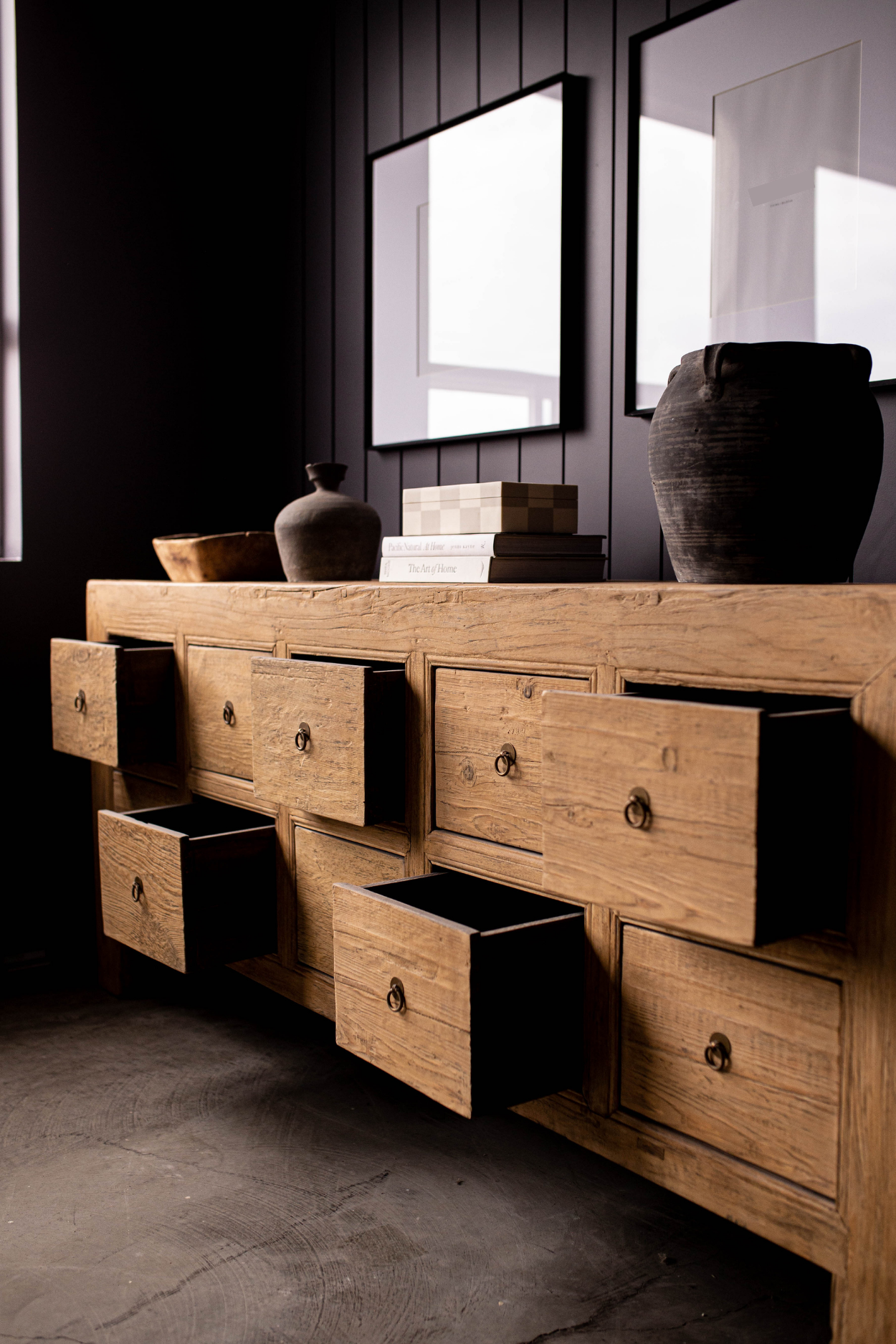 Ojai Reclaimed Reclaimed Elm Wood Ten Drawer Console Table - Magnolia Lane co. Home + Garden + Gift