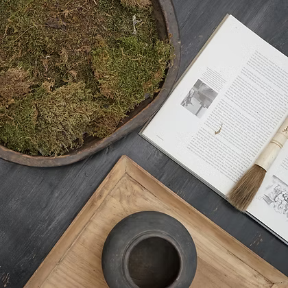 Atticus Vintage Wood Tray - Natural