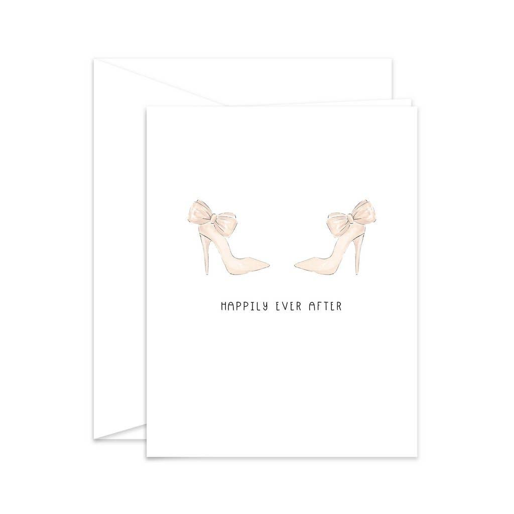 Happily Ever After Mrs + Mrs Newlywed Lesbian Gay LGBTQ+Greeting Card