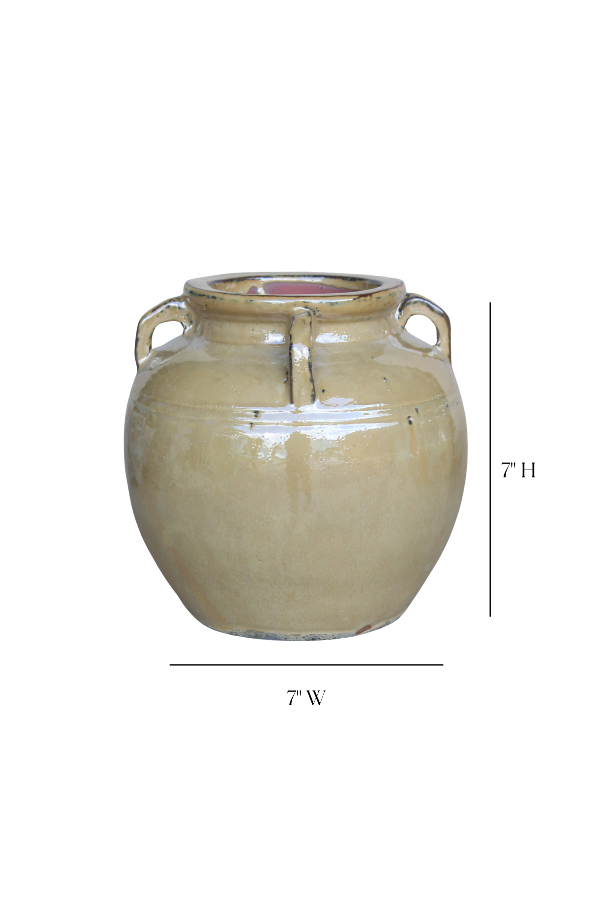 Chevalier Cream Glazed Vase With Handles