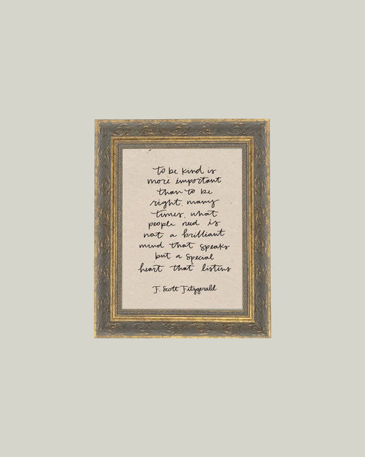 To Be Kind Framed Antique Print - Magnolia Lane co. Home + Garden + Gift