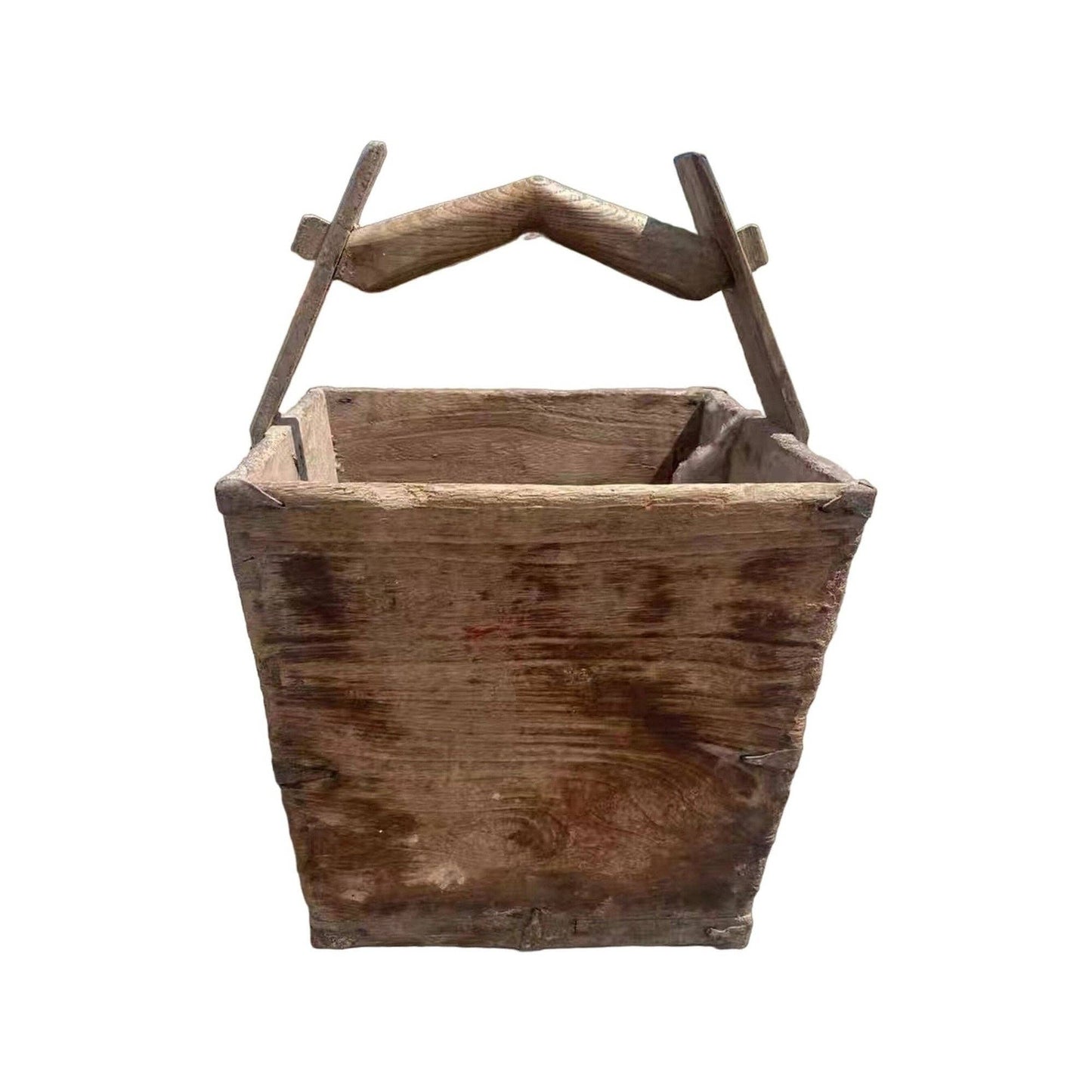 Vintage Square Wooden Water Bucket - Magnolia Lane co. Home + Garden + Gift