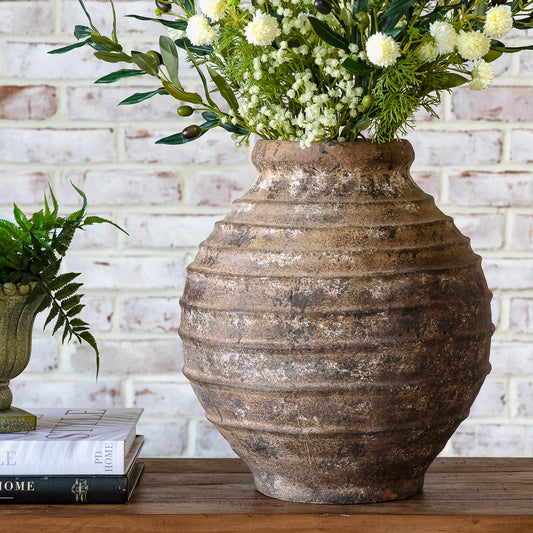 16" RUSTIC BROWN TERRA COTTA VASE - Magnolia Lane co. Home + Garden + Gift