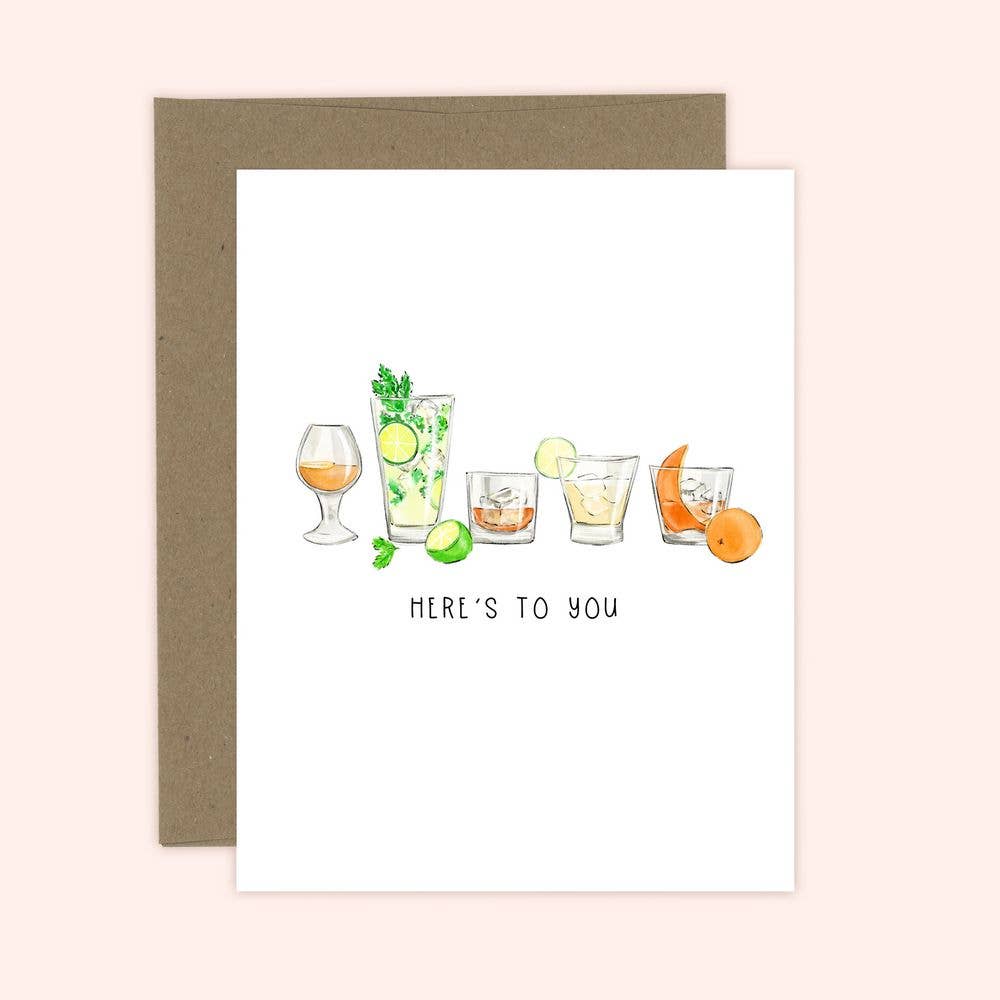 Here's to you! Cocktail Greeting Card - Celebration - Magnolia Lane co. Home + Garden + Gift