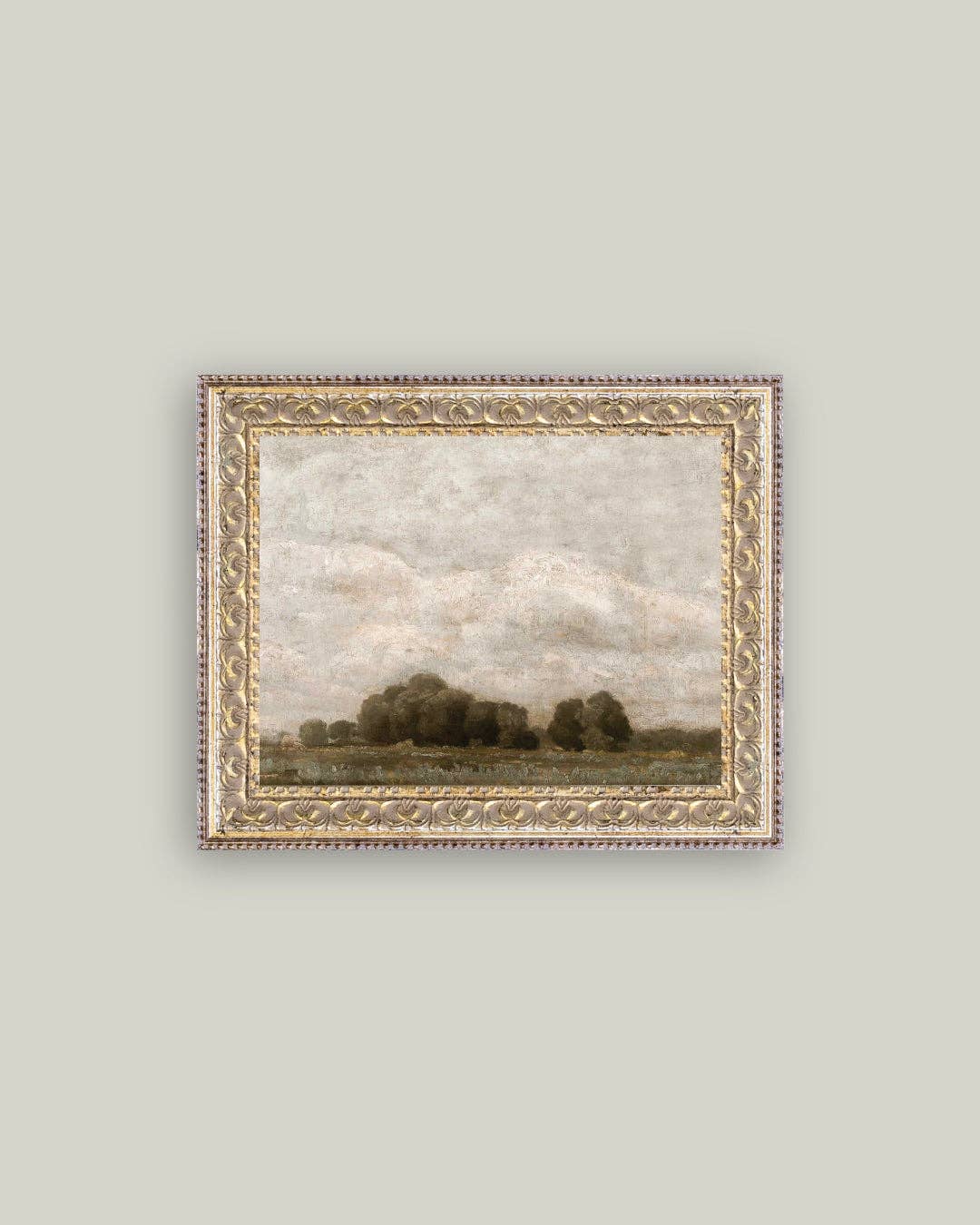 Tree and Cloud Landscape Framed Antique Art - Magnolia Lane co. Home + Garden + Gift