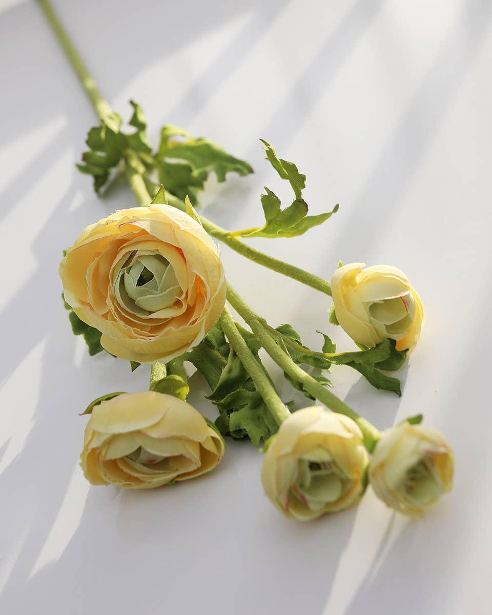 Real Touch Yellow Ranunculus 22”